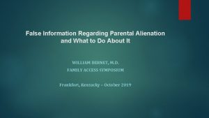 False Information Regarding Parental Alienation and What to