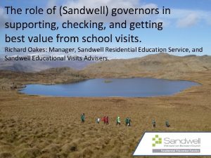 The role of Sandwell governors in supporting checking