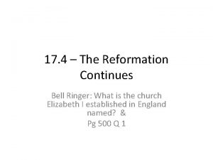Chapter 17 section 4 the reformation continues answer key