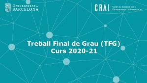 Treball Final de Grau TFG Curs 2020 21