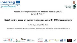 Robotix Academy Conference for Industrial Robotics RACIR June