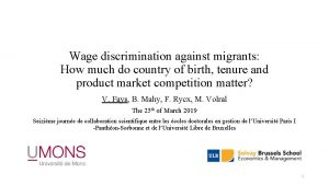 Wage discrimination against migrants How much do country