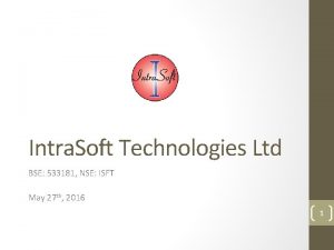 Intra Soft Technologies Ltd BSE 533181 NSE ISFT