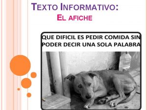 Texto expositivo afiche