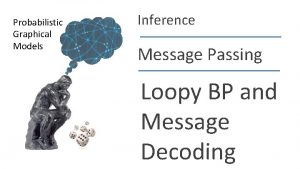 Probabilistic Graphical Models Inference Message Passing Loopy BP