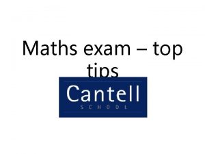 Maths exam top tips Maths top tips Algebra