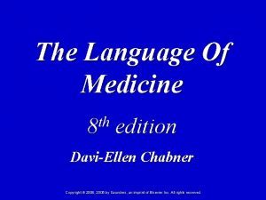 The Language Of Medicine th 8 edition DaviEllen