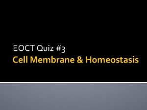 EOCT Quiz 3 Cell Membrane Homeostasis 1 All