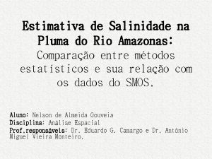 Estimativa de Salinidade na Pluma do Rio Amazonas