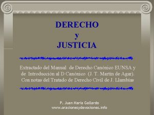 DERECHO y JUSTICIA Extractado del Manual de Derecho