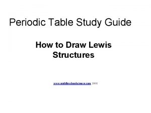 Periodic Table Study Guide How to Draw Lewis