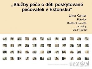 Sluby pe o dti poskytovan peovateli v Estonsku