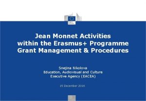 Jean monnet activities