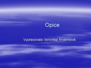 Opice Vypracovala Veronika Anderkov Vrean Vrean dosahuje dku