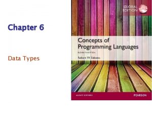 Chapter 6 Data Types Chapter 6 Topics Introduction