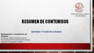 20 aos de Excelencia Acadmica Somos Bicentenario RESUMEN