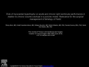 Role of myocardial hypertrophy on acute and chronic