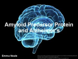 Amyloid Precursor Protein and Alzheimers Emma Neale https