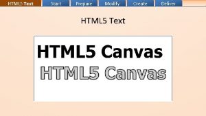 HTML 5 Text Start Prepare Modify HTML 5