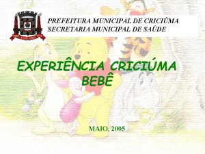 PREFEITURA MUNICIPAL DE CRICIMA SECRETARIA MUNICIPAL DE SADE