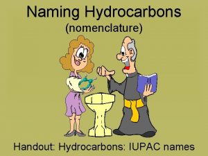 Naming Hydrocarbons nomenclature Handout Hydrocarbons IUPAC names Drawing