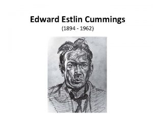 Edward Estlin Cummings 1894 1962 All in green