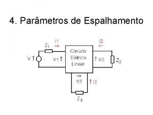 4 Parmetros de Espalhamento 4 1 Porta Uma