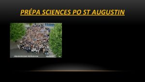 PRPA SCIENCES PO ST AUGUSTIN PRPA SCIENCES PO