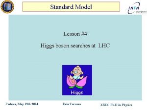 Standard Model Lesson 4 Higgs boson searches at