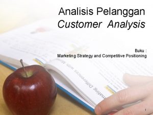 Analisis Pelanggan Customer Analysis Buku Marketing Strategy and