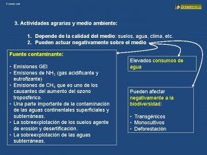 El mundo rural 3 Actividades agrarias y medio