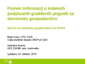 Pomen informacij o indeksih podpisanih gradbenih pogodb za