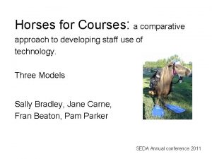 Horses for Courses a comparative approach to developing