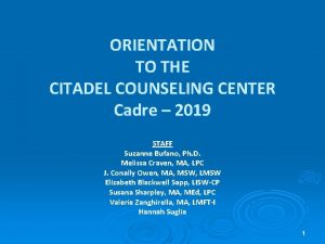 Citadel counseling center