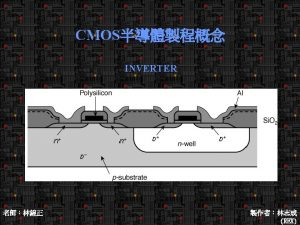 Inverter Process Steps a field oxide etching PSUBSTRATE