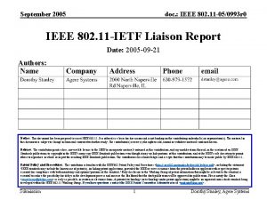September 2005 doc IEEE 802 11 050993 r