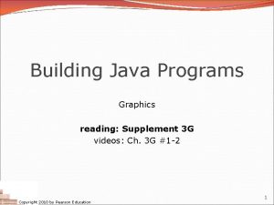 Building Java Programs Graphics reading Supplement 3 G
