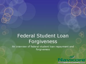 Federal Student Loan Forgiveness An overview of federal