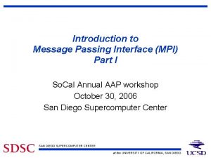 Message passing interface tutorial