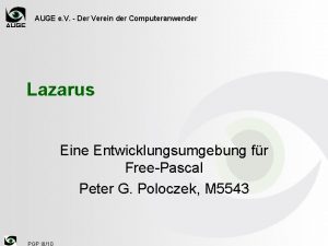 AUGE e V Der Verein der Computeranwender Lazarus