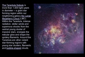 The Tarantula Nebula is more than 1 000