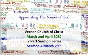 Appreciating The Names of God Vernon Church of