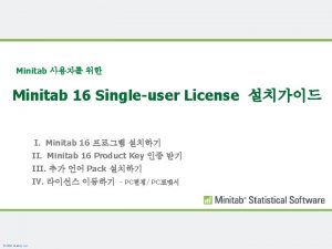 Minitab Minitab 16 Singleuser License I Minitab 16