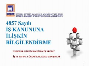 4857 Sayl KANUNUNA LKN BLGLENDRME SMMM DR GLSM