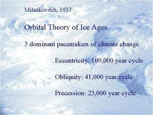 Milankovitch 1937 Orbital Theory of Ice Ages 3