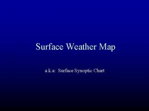 Surface weather map symbols