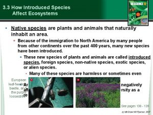 3 3 How Introduced Species Affect Ecosystems Native