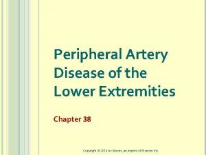 Peripheral Artery Disease of the Lower Extremities Chapter