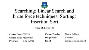 Linear search brute force