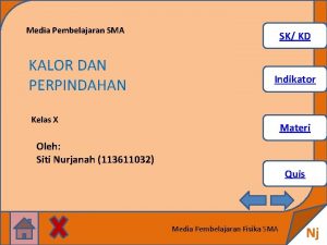 Media Pembelajaran SMA KALOR DAN PERPINDAHAN SK KD